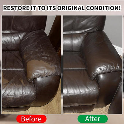 SHADAIWUYU 8.5oz Leather Recoloring Balm with 100ml Mink Oil,Dark Brown Leather Repair kit for Furniture and Car Interior,Leather Couch Scratch Repair,Leather Dye Paint,Mink Oil for Leather