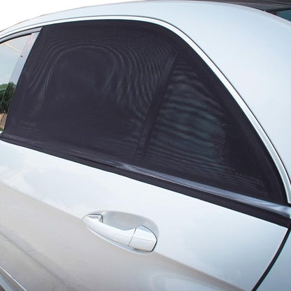 TFY Universal Car Side Window Sun Shade - Protects Your Kids from Sun Burn - Double Layer Design - Maximum Protection - Fit Most of Vehicle - 2 Pieces (Regular Contoured Window)