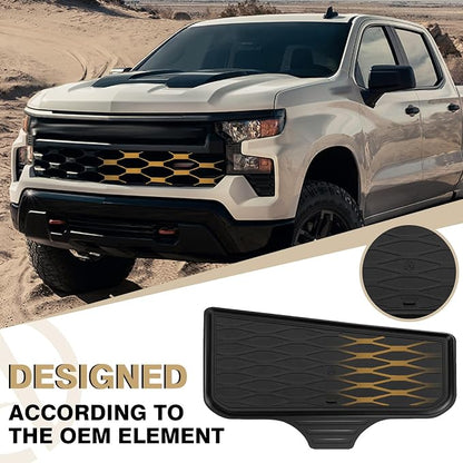 Muslogy Front Center Console Organizer Fits for 2022-2025 2026 Chevy Silverado/GMC Sierra 1500 Hidden Panel Secret Pocket Storage Lid Removable Cover(Bucket Seats Only)