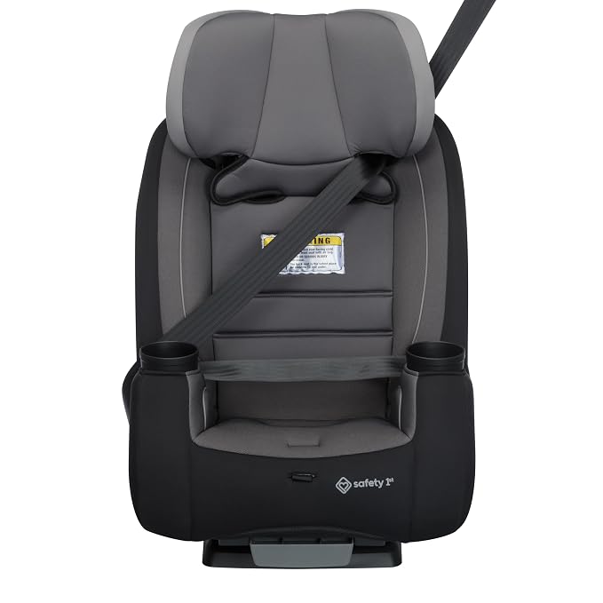 Safety 1st TriMate 3-in-1 Convertible Car Seat, Slim Fit, Infant to Big Kid Car Seat, Easy-Install Harness, Machine-Washable Cover, Dishwasher-Safe Cup Holders, 5-100 lbs, Sharkskin