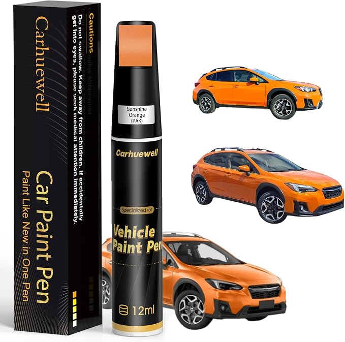 Sunshine Orange(PAK) Touch Up Paint Compatible with SUBARU, Exact Match Car Paint Pen Automotive Scratch Repair Remover Kit Quick & Easy Solution for Vehile Chips and Nicks