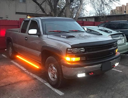 iJDMTOY 40-Inch 63-SMD Flexible LED Running Board/Side Step Lighting Kit Compatible with Truck SUV, Amber Yellow