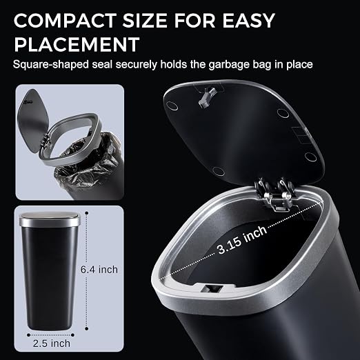 CoBak Car Trash Can with Pop-Up Lid - Elegant Cup Holder or Door Side Trash Container for a Clean and Organized Car Garage