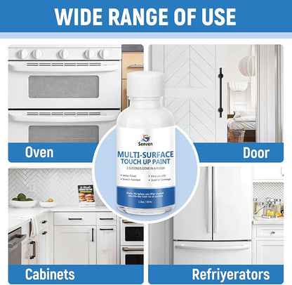 White Paint Multi Surface Semi-Gloss White Touch Up Paint Repair for Metal,Wall,Door,Cabinets,Wood,Furniture, Appliance,Metal, Acrylic Touch Up Paint Pen, Enamel 30ML