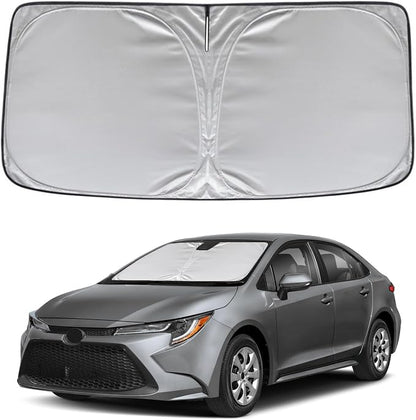 KAYZT Windshield Sun Shade for Toyota Corolla Hybrid Sedan 2020-2025 2026 (Not for Corolla Cross) Foldable Sunshade Front Window Custom Fit Accessories