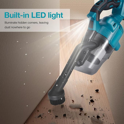 Handheld Cordless Vacuum Cleaner Compatible with Makita 18V Battery, Portable Wireless Power Vacuum Cleaner, 4 Multi Nozzle, 2 HEPA Filter, Lightweigt Vacuum for Home Pet Hair, Car(Tool Only)