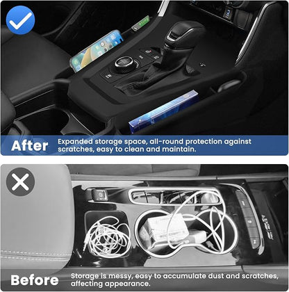 Autorder Silicone Center Console Organizer for 2019-2026 Toyota RAV4 Accessories Seat Gap Storage Box Soft Gear Shift Panel Trim Cover
