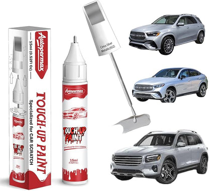 922 Cirrus Silver Metallic Car Touch Up Paint for Mercedes-Benz, Color Accurate Two-In-One Car Paint Scratch Repair Pen, Professional Scratch Remover for Vehicles Chips and Nicks Scuff