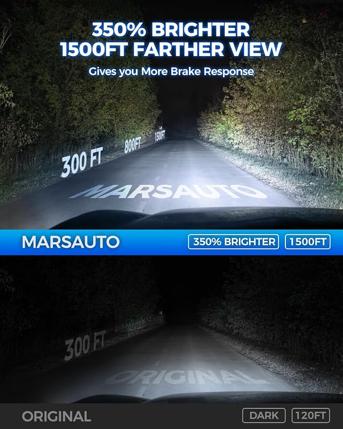 Marsauto D2S D2R HID Bulbs, 85122 66240 66040 66240 HID Xenon Bulbs, 35W D2S 8000K White Blue, Pack of 2
