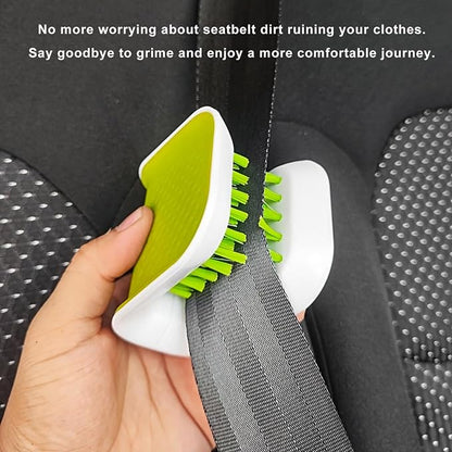 2 PCS Car Seat Belt Cleaning Brush, Anti-Slip U-Shaped Seatbelt Detailing Tool with Double-Sided Bristles, Multifunctional Car Safety Belt Brush Tableware Cleaning Tool