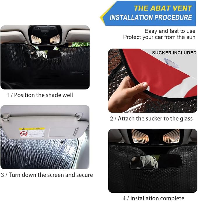 Cars Front Sun Shade Windshield,Foldable Reflective Sun Visor Japan Martial Arts Karate Windshield Sunshade Cover,Blocks UV Ray Sun Protect Interior Keep Cool,57" x 31.5 "Inches