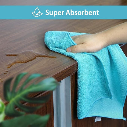HOMEXCEL Microfiber Cleaning Cloth, 400 Pack Cleaning Towels for Kitchen, Lint Free, Scratch-Free, Highly Absorbent, and Reusable Cleaning Rags for House, Window and Glass, Cars, 11.5 X11.5 inch