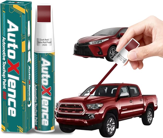 3Q3 Dark Red/Salsa Red Pearl Touch Up Paint Compatible with Toyota Car Paint Pen Scratch Repair Automotive Scratch Remover Fix Exact Color Match