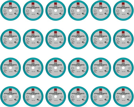 RUPES 9.DA100B Pack of 24 Light Blue D-A Intermediate Foam Polishing Pads 100mm | Ideal for Paint Correction & Gloss Enhancement | Improves Cutting Performance | Compatible with 4" Backing Plate