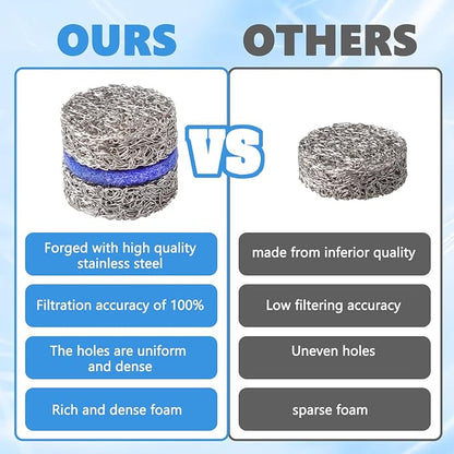 1.1 Orifice Foam Cannon Snow Maker Nozzle Foam Cannon Orifice Orifice for Foam Cannon and Foam Maker Thread Nozzle Tips Mesh Filter for Snow Foam Lance with Cleaning Tools 3000PSI 2 Packs
