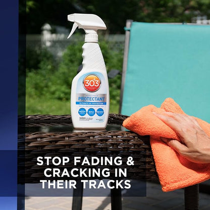 303 Products Aerospace Protectant Spray, UV Protection for Outdoor Surfaces – Protects Vinyl, Plastic & Rubber, Repels Dust & Dirt, Matte Finish, 16 oz