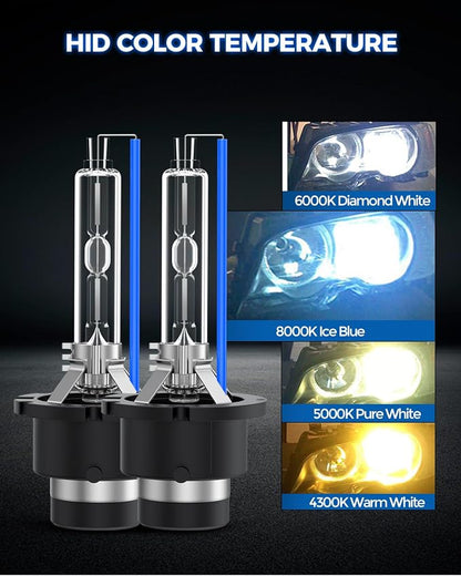 Marsauto D4S D4R HID Bulbs, 66440 42402 42402WX Bulbs, 35W D4S 8000K White Blue, Up to 350% Brightness, Pack of 2