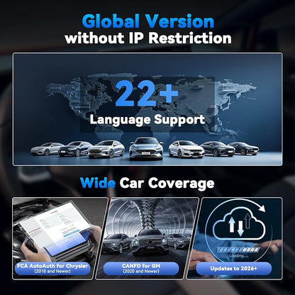 XTOOL D5S OBD2 Scanner, 16 Resets, Car Scanner for Engine ABS SRS Transmission, Crank Sensor Relearn, Throttle Relearn, EPB, Code Reader for Cars and Trucks, CAN FD&FCA Scan Tool, Lifetime Free Update