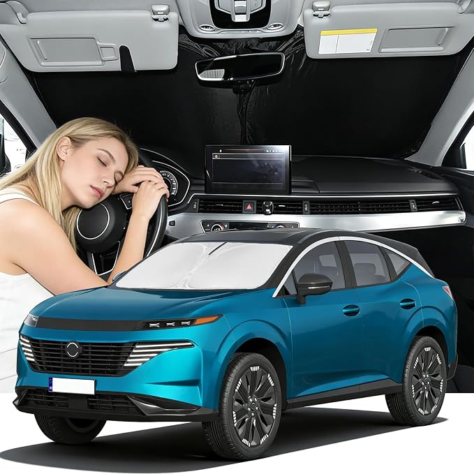 Windshield Sunshade for Nissan Murano 2025-2026 Sun Shade Car Windshield Accessories Upgrade 4 Layers Blocks UV Rays Custom Fit Murano 240T Car Window Shades Front Windshield Keep Cool Foldable