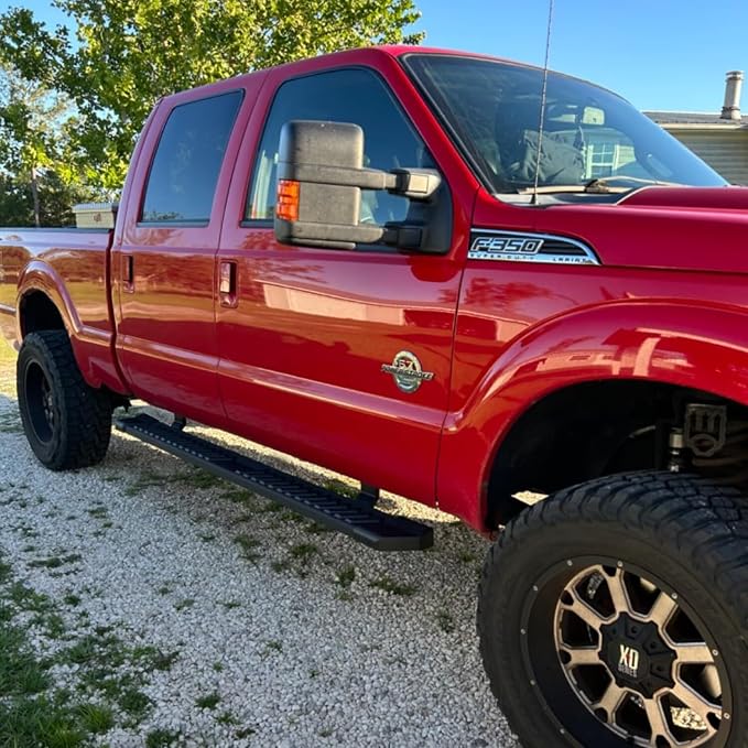 COMNOVA OE Style 6 Inch Side Running Boards Nerf Bars Side Steps Side Bars Fit 1999-2016 Ford F250 F350 Super Duty Extended Cab Pickup 3/4 Size Rear Doors,Off-Road (Black)