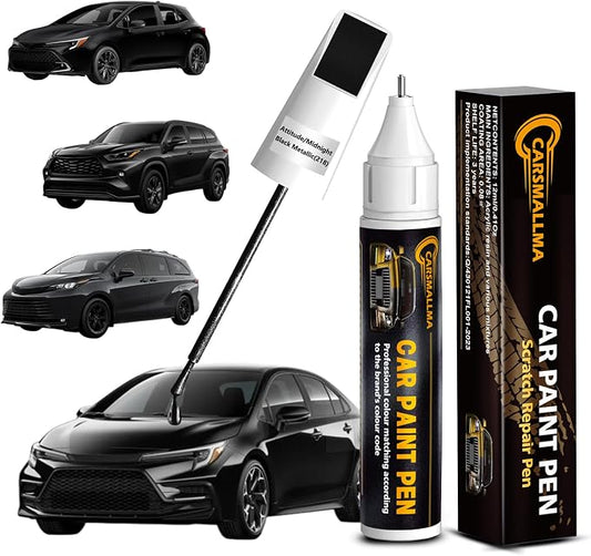 Car Touch Up Paint(218 Attitude/Midnight Black Metallic) for Toyota, Color Accurate Car Scratch Repair Remover Pen,Automotive Paint Quick & Easy to fix vehicle Chips and Nicks Scuff