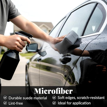 Suede Microfiber Applicator Pad Ceramic Coating Sponge Pad Suede Car Detailing Sponge Multi-Purpose Wax Applicator Pads for Car Applying Wax Sealants Other Conditioners (6PCS)