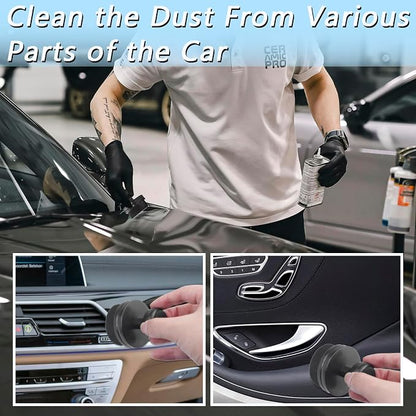 2 PCS Car Tire Shine Applicator Brush, Auto Tire Detail Brushs, Portable Car Tire Brush with Seal Cover Design, High Density Soft Shine Applicator Brushs, for Auto Detailing Cleaning