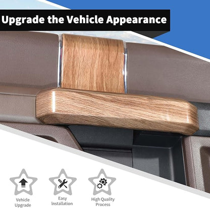 Voodonala for F150 2015-2020 Interior Door Handle Cover with Door Panel Cover Compatible with Ford F-150 2015-2020, F150 Interior Accessories 8Pcs(ABS,Wood)