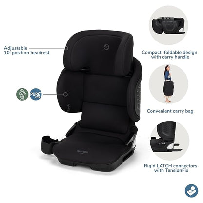 Maxi-Cosi Tanza Belt-Positioning Booster Car Seat with Back, Foldable Car Seat, Sea Shadow