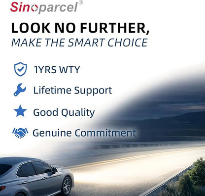 Sinoparcel H11B Halogen Headlight Bulbs White, Fit Low Beam of Optima 2008‑2016, Elantra 2007‑2010, Sonata 2009‑2010, Sportage 11‑16, Forte 10‑13, Soul 12‑13, 12V 55W Pack of 2