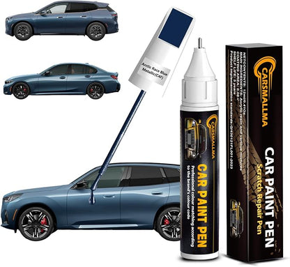 C4F Arctic Race Blue Metallic Car Touch Up Paint for BMW, Color Accurate Car Paint Scratch Repair Pen Kit Quick & Easy Fix Vehicle Chips and Automotive Nicks Scuff