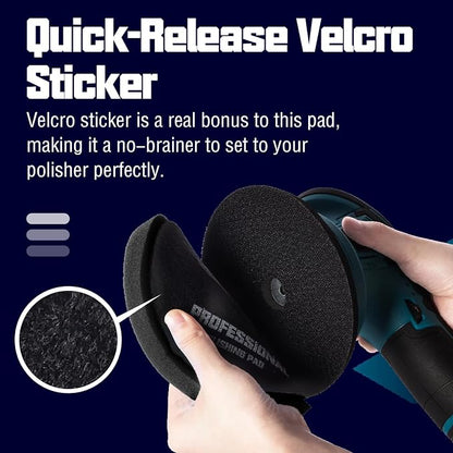 Black Soft Polishing Pad, 3Pcs 5.5" Buffing Pads for Final Finishing - Ultra Soft Foam Polish Pad for Automotive Polishing Smooth & Swirl-Free Finish