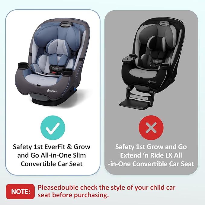 2-Packs Car Seat Snack Tray with Cup Holder for Safety 1st EverFit & Grow and Go | Maxi-COSI Pria | Cosco All-in-One Car Seat, Car Seat Cup Holder Accessory, Dishwasher Safe, Black (Model C6577&C6474)