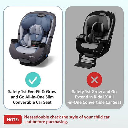 2-Packs Car Seat Snack Tray with Cup Holder for Safety 1st EverFit & Grow and Go | Maxi-COSI Pria | Cosco All-in-One Car Seat, Car Seat Cup Holder Accessory, Dishwasher Safe, Black (Model C6577&C6474)