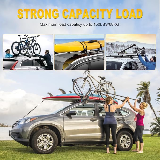 OCPTY Roof Rack Cross Bars Fit for Nissan Pathfinder 2005 2006 2007 2008 2009 2010 2011 2012 Cargo Bars for Cargo Carrier Bag Luggage Kayak Canoe Bike Snowboard Skiboard