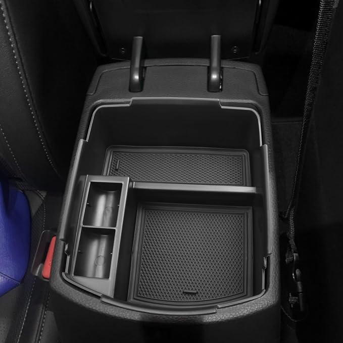 EDBETOS 2026 Seltos Center Console Organizer Compatible with KIA Seltos 2020 2021 2022 2023 2024 2025 2026 Accessories Armrest Box Insert Tray Secondary Storage Pallet ABS Plastic Material, Black
