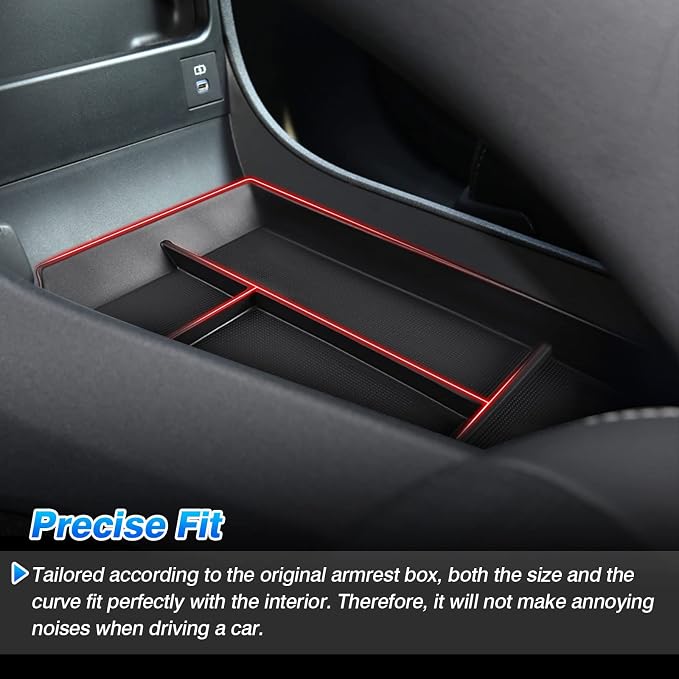 Autorder Center Console Bottom Organizer for 2023 2024 2025 Toyota bZ4X/ Subaru Solterra Accessories Lower Center Console Storage Tray