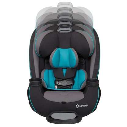 Safety 1st Grow and Go All-in-One Convertible Car Seat, Rear Facing, 5-40 lbs, Forward Facing (30–65 lbs), High Back Booster Seat 40-100 pounds, Green Gables