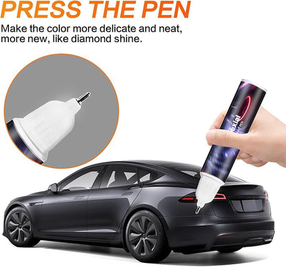 (Stealth Grey PN01) Car Touch up Paint Compatible with Tesla Model Y/3/X/S, Premium Car Scratch Remover for Deep Scratches, Car Paint Pen Scratch Repair Two-In-One Touch Up Paint
