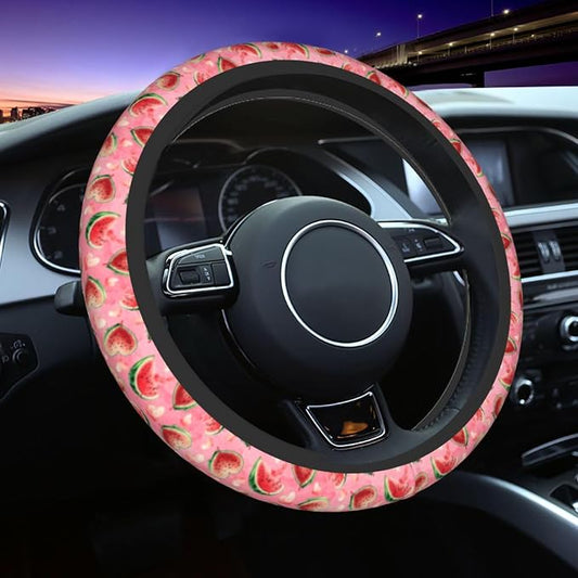 Watermelon Steering Wheel Covers Non Slip Neoprene Universal 15 Inch Steering Wheel Protector Car Cover for Men Women