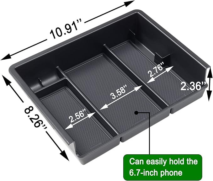 JKCOVER Center Console Organizer Compatible with Chevy Silverado/GMC Sierra 2014 2015 2016 2017 2018 1500/2500/3500HD Accessories Console Compartment Storage Tray -Full Console w/Bucket Seats ONLY