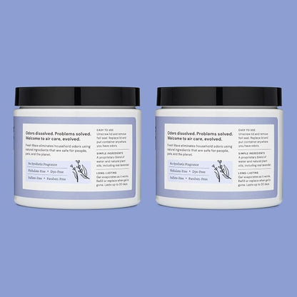 Fresh Wave Lavender Odor Removing Gel, 15 oz., Pack of 2 - Safer Odor Absorbers for Home, Natural Plant-Based Odor Eliminator, Every 15 oz. lasts 30-60 Days, For Cooking, Trash & Pets
