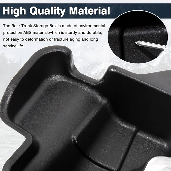Rear Cargo Side Trunk Storage Box Tray Fit for Jeep Wrangler JL 2018-2023 Trunk Storage Tray Organizers Cargo Organizer Black 2PCS (NOT FIT 4XE)