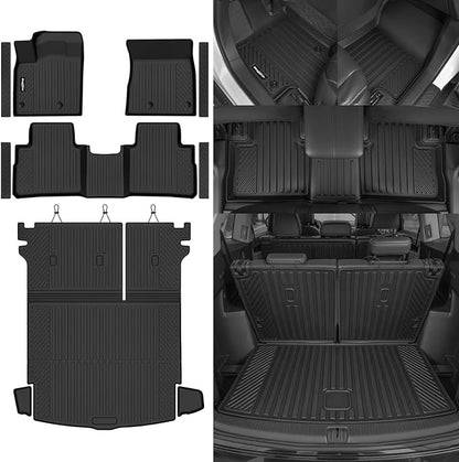 Floor Mats for Nissan Rogue 2021-2026 2026.5, All Weather Interior Protector Floor Mats & Trunk Mat & Seat Back Cover & Door Sill Guard for Nissan Rogue Car Accessories Floor Liner