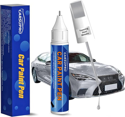 Grey Touch Up Paint for Cars, Auto Gray Car Paint Touch Up Pen,Car Scratch Repair Pen, Quick & Easy Solution to Repair Minor Automotive Scratches Touch Up Paint Pen(Towering Steel Metallic)