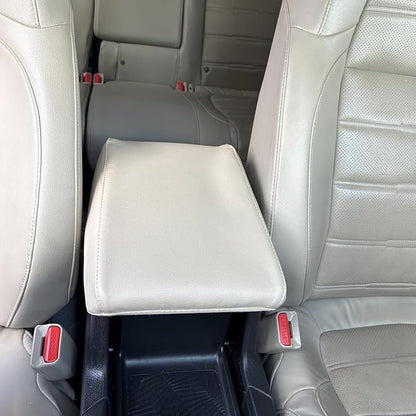 AOMSAZTO Beige Armrest Console Covers for CRV Honda 2017-2022 Leather Console Pad