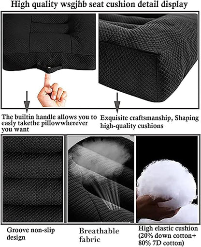 Car Booster Seat Cushion, Chair Cushions, Comfort Seat Cushion Pillow for Office Chair/Car Seat, Butt, Tailbone, Back, Coccyx, Short People Adult Booster Chair Cushions Relief Pad