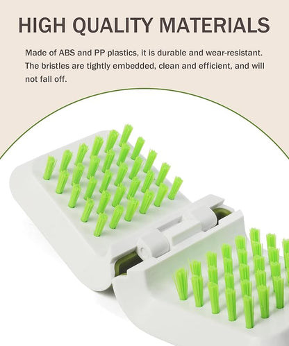 bylikeho Car Cleaning Brush, U-Shaped Washing Tool, Non-Slip Brush Cleaner, Double Sided Bristle Scrubber for Seat Belt, Truck Interior