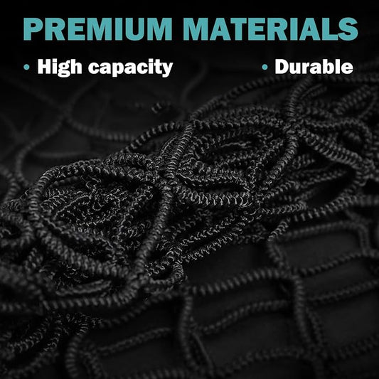 BestEvMod Cargo Mesh Net for Pickup Truck Bed Compatible with Tesla Cybertruck 2026 2025 2024 Accessories Mesh Extra Strong Hook Stretchable Trunk Cargo Organizer (Frunk Net)