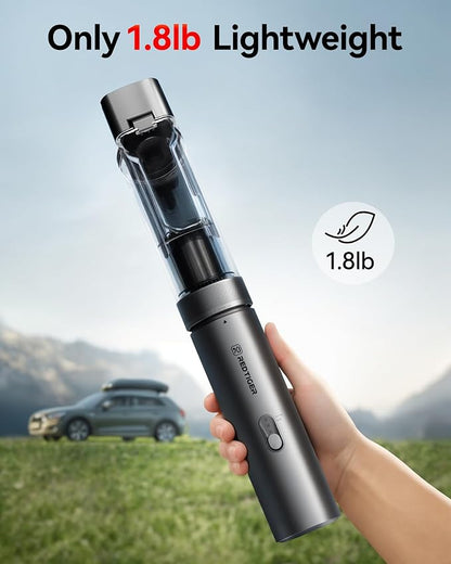 REDTIGER Handheld Vacuum Cordless,4-in-1 Car Vacuum with 21000PA,Up to 70 Mins Runtime,3 Suction Modes,3.5H USB-C Fast Charge,Hand Vacuum Cleaner for Home,Car,Pet,Office Desk, Keyboard,Handmake